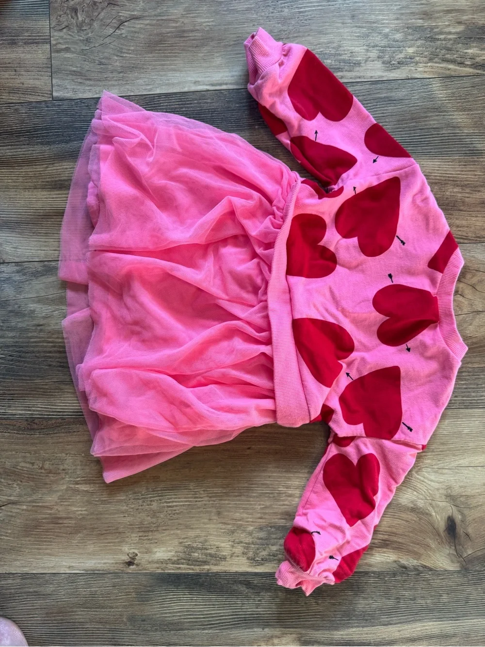 Carter’s Girls 2T Pink Red Heart Tulle Dress